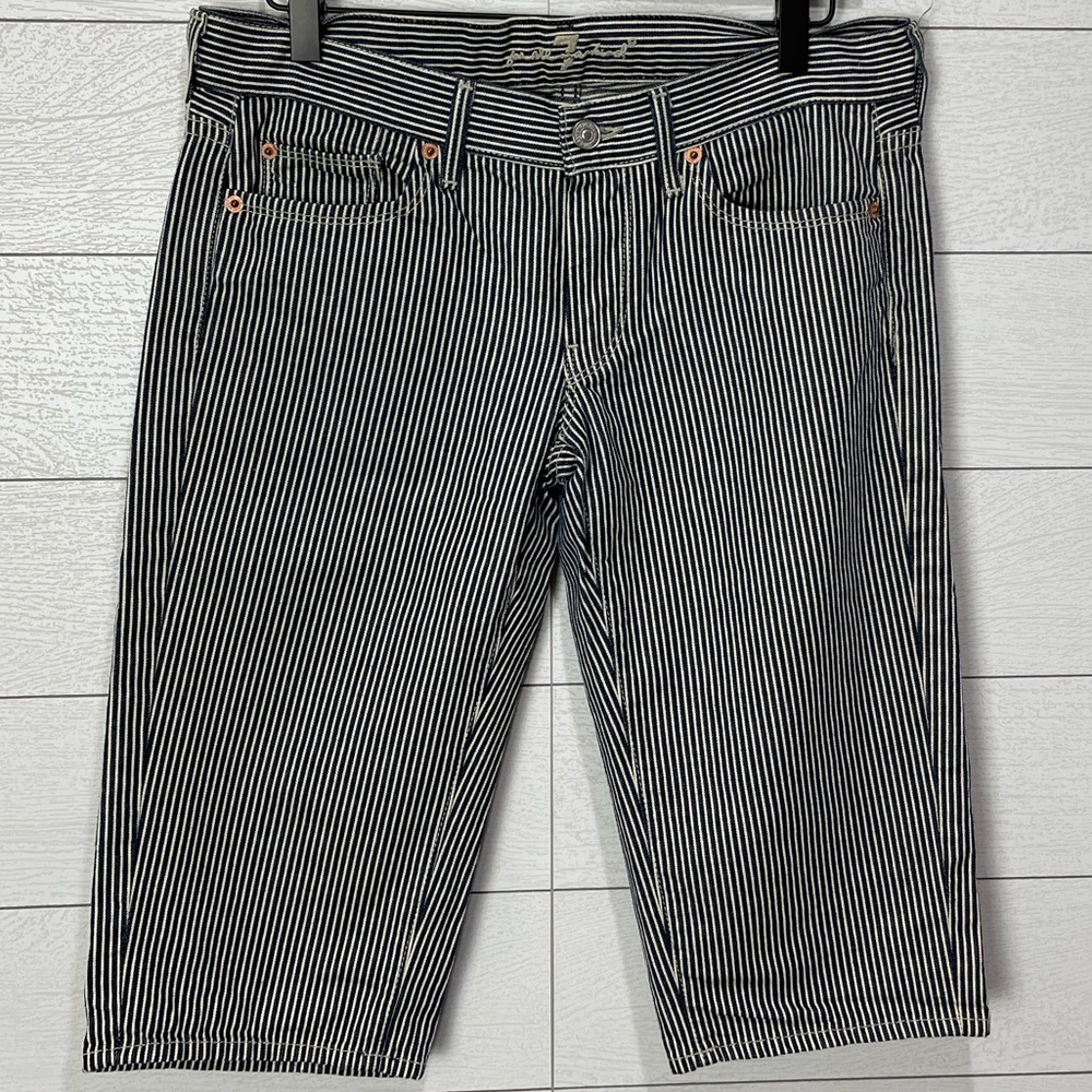 7FAM Striped Straight Crop Size 28